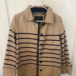 Jcrew Navy Striped Trench Raincoat